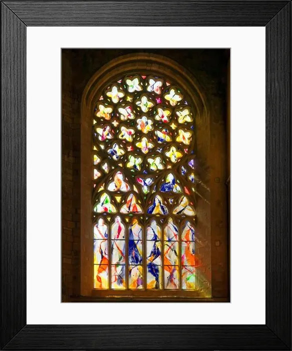 Framed Print : France, Finistere, Saint Pol de Léon, Notre-Dame-du-Kreisker chapel, Rose and stained glass by Kim En Joong Framed Print : France, Finistere, Saint Pol de Léon, Notre-Dame-du-Kreisker chapel, Rose and stained glass by Kim En Joong