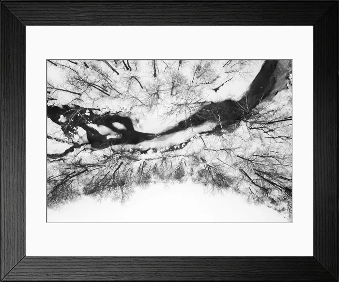 Framed Print : A black and white image of Gurthrie creek in Jackson County Framed Print : A black and white image of Gurthrie creek in Jackson County