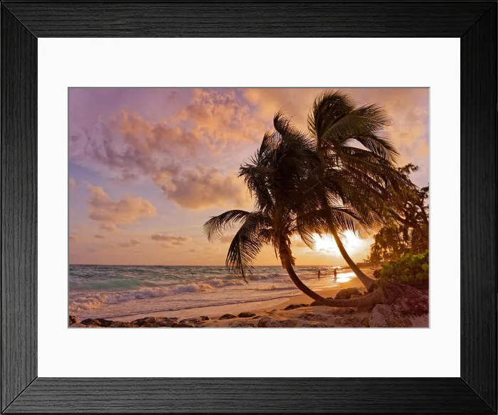 Framed Print : Sunset at Dover Beach, St. Lawrence Gap, South Coast, Barbados, Caribbean Framed Print : Sunset at Dover Beach, St. Lawrence Gap, South Coast, Barbados, Caribbean