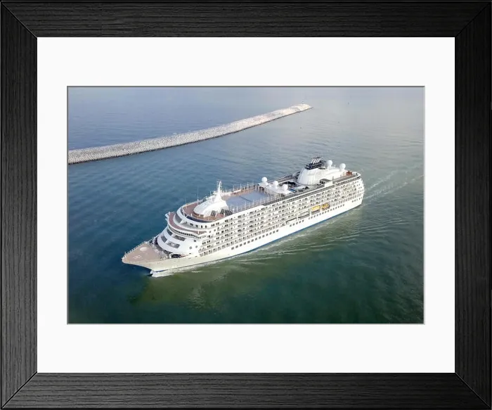 Framed Print : Large cruise ship at sea - Aerial image Framed Print : Large cruise ship at sea - Aerial image