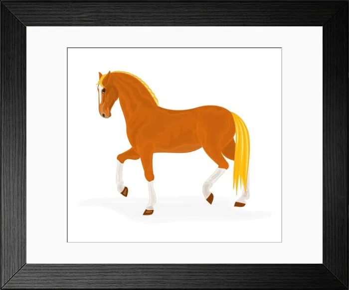 Framed Print : Sorrel horse vector illustration eps 8 Framed Print : Sorrel horse vector illustration eps 8