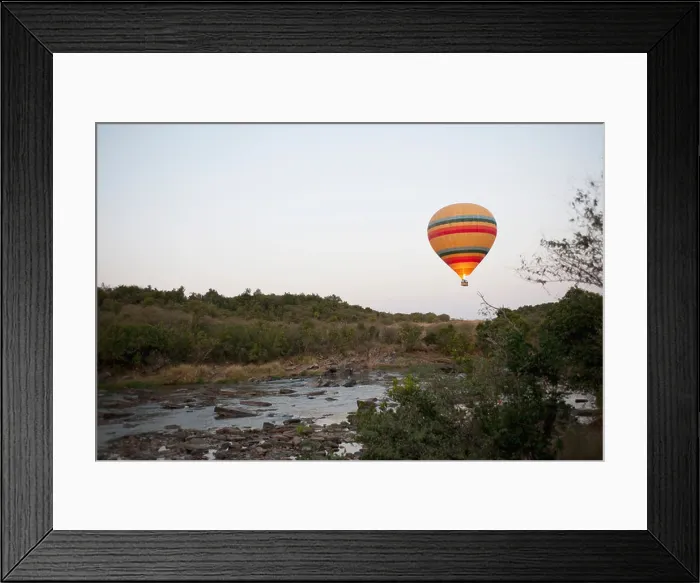 Framed Print : Hot Air Balloon, Kenya, Africa Framed Print : Hot Air Balloon, Kenya, Africa
