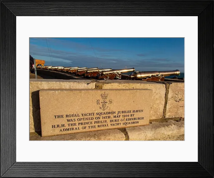 Framed Print : Starting cannons at the Royal Yacht Squadron in Cowes on the Isle of Wight Framed Print : Starting cannons at the Royal Yacht Squadron in Cowes on the Isle of Wight