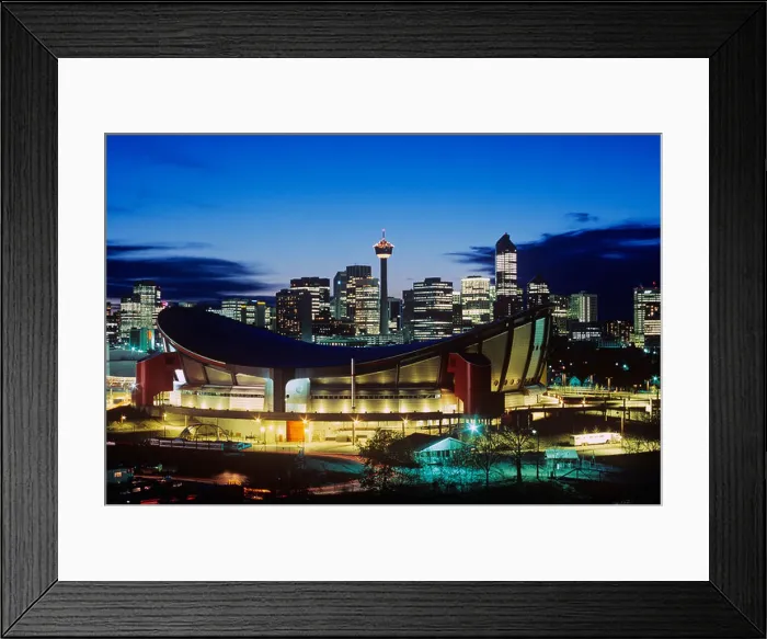 Framed Print : Saddledome at dusk Calgary, Alberta, Canada Framed Print : Saddledome at dusk Calgary, Alberta, Canada