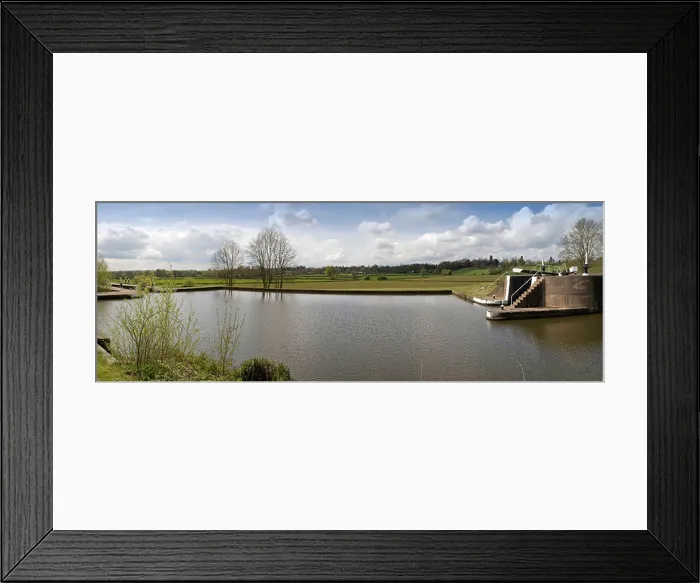 Framed Print : Knowle locks on the grand union canal warwickshire midlands england uk Framed Print : Knowle locks on the grand union canal warwickshire midlands england uk