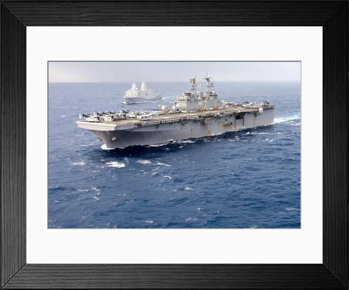Framed Print : On December 21, 2014, the USS Iwo Jima and USS New York Framed Print : On December 21, 2014, the USS Iwo Jima and USS New York