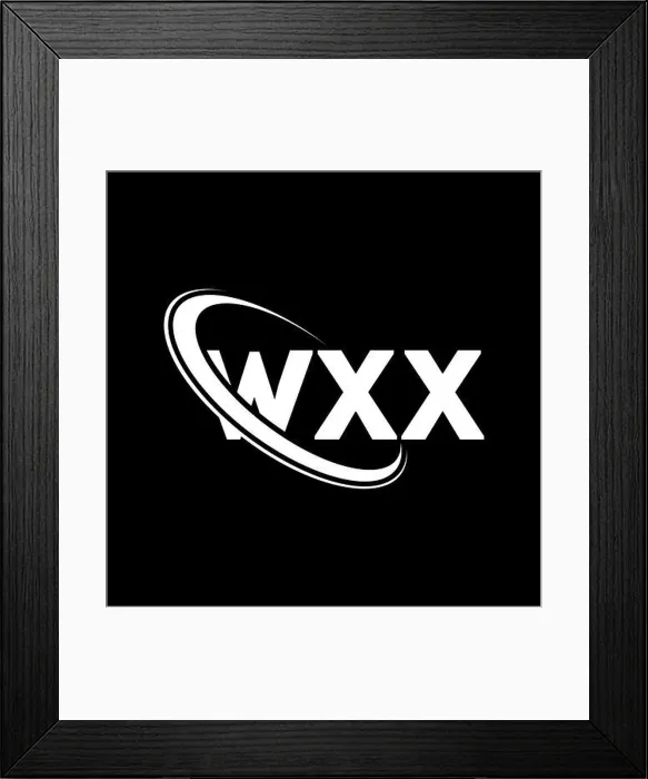 Framed Print : WXX logo. WXX letter. WXX letter logo design Framed Print : WXX logo. WXX letter. WXX letter logo design