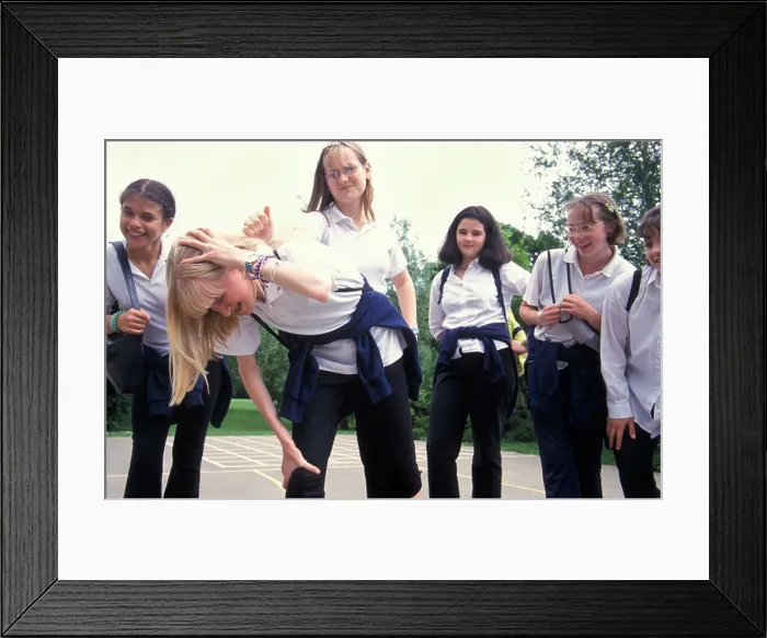 Framed Print : Secondary School Girl being Bullied by Peers
