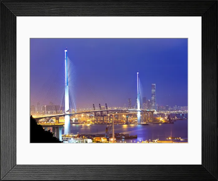 Framed Print : Bridge at night Framed Print : Bridge at night