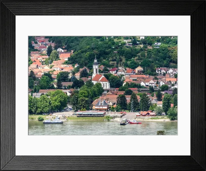 Framed Print : Nagymaros (German: Großmarosch, Slovak: Veľká Maruša) is a town in Pest county, Hungary Framed Print : Nagymaros (German: Großmarosch, Slovak: Veľká Maruša) is a town in Pest county, Hungary