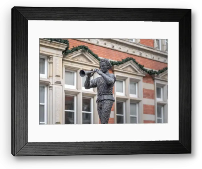 Framed Print : Pied Piper of Hamelin Statue - Hamelin, Lower Saxony, Germany