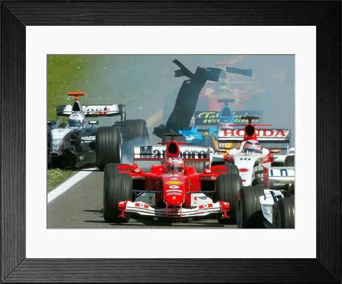 Framed Print : (dpa) - Scottish formula one pilot David Coulthard (L) (McLaren Mercedes) Framed Print : (dpa) - Scottish formula one pilot David Coulthard (L) (McLaren Mercedes)
