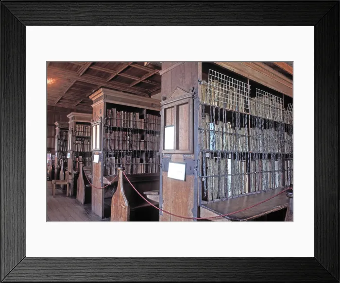 Framed Print : Jacobean chained library New Library Building Hereford Cathedral Framed Print : Jacobean chained library New Library Building Hereford Cathedral