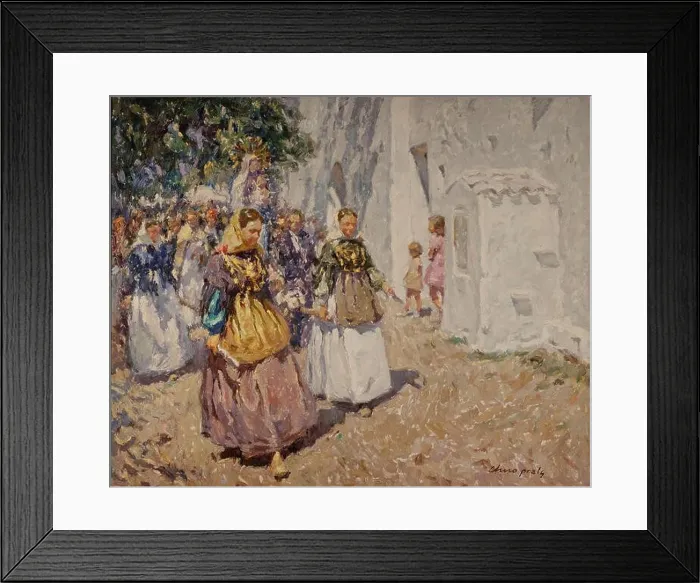 Framed Print : escena de la ibiza tradicional Framed Print : escena de la ibiza tradicional