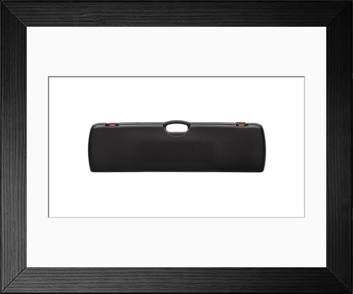 Framed Print : Black plastic case for gun isolated on white background. Black plastic case with combination locks Framed Print : Black plastic case for gun isolated on white background. Black plastic case with combination locks