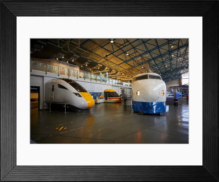 Framed Print : West Japan Railways Shinkansen Bullet Train Great Hall York, National Railway Museum