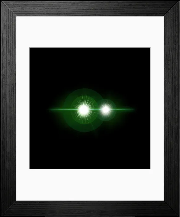 Framed Print : Optical Light Lens Flare and Star Effect, Realistic Flash with Glittering Lights Framed Print : Optical Light Lens Flare and Star Effect, Realistic Flash with Glittering Lights