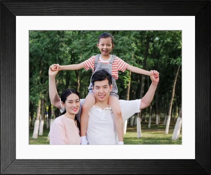 Framed Print : Happy family of three playing in the park high quality photo Framed Print : Happy family of three playing in the park high quality photo