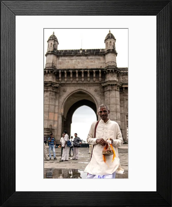 Framed Print : Man portrait by the Gateway of India Mumbai (formerly Bombay) India Framed Print : Man portrait by the Gateway of India Mumbai (formerly Bombay) India