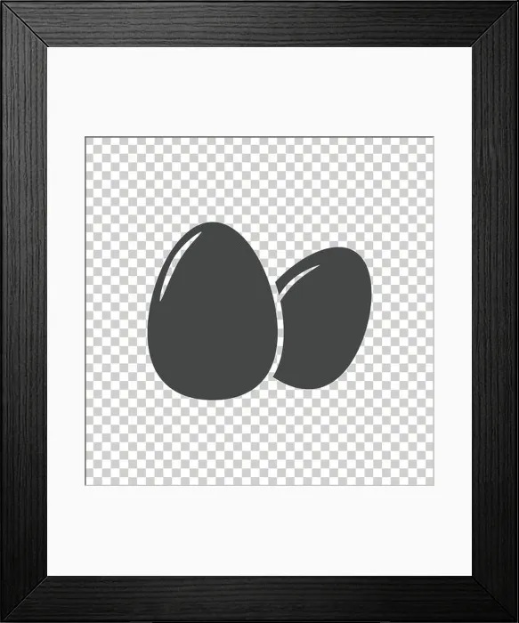 Framed Print : Egg Icon. Flat vector illustration on isolated background Framed Print : Egg Icon. Flat vector illustration on isolated background