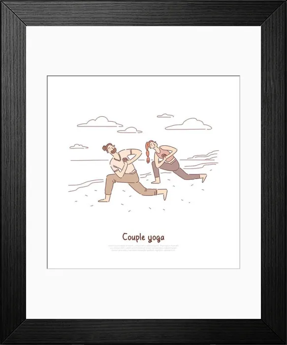 Framed Print : People in sportive clothing working out outdoor Framed Print : People in sportive clothing working out outdoor