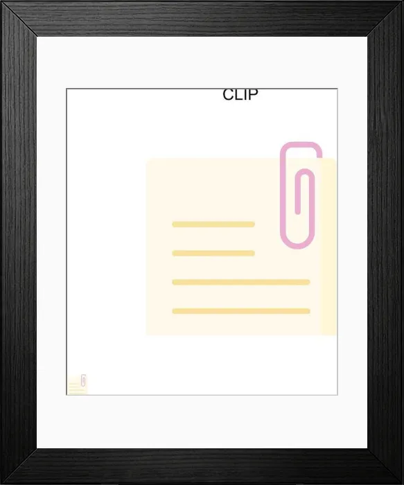 Framed Print : Clip Simple vector icon. Illustration symbol design template for web mobile UI element Framed Print : Clip Simple vector icon. Illustration symbol design template for web mobile UI element