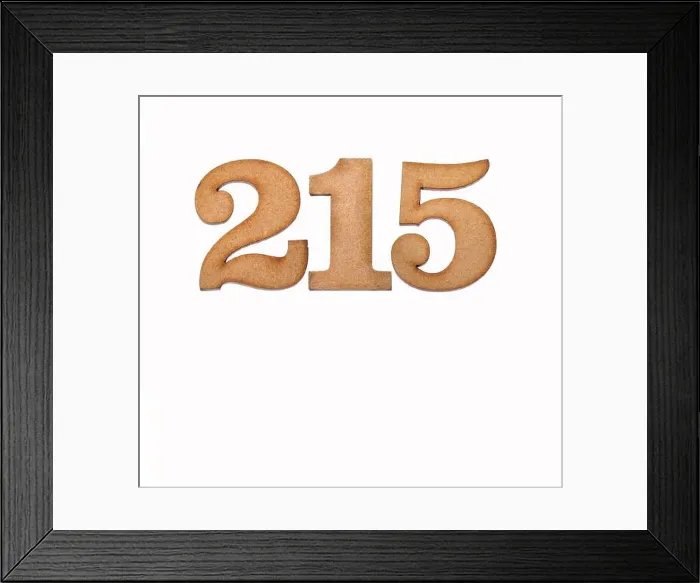 Framed Print : Number 215 - Piece of wood isolated on white background Framed Print : Number 215 - Piece of wood isolated on white background