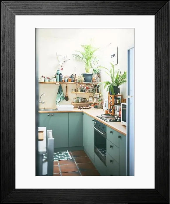 Framed Print : Shot of an beautiful small apartment kitchen Framed Print : Shot of an beautiful small apartment kitchen