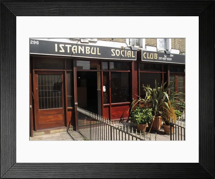 Framed Print : Istanbul Social Club, Caledonian Road, London Framed Print : Istanbul Social Club, Caledonian Road, London