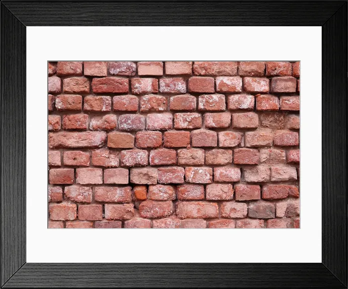 Framed Print : Red brick wall texture. Old facade of industrial building, vintage background Framed Print : Red brick wall texture. Old facade of industrial building, vintage background