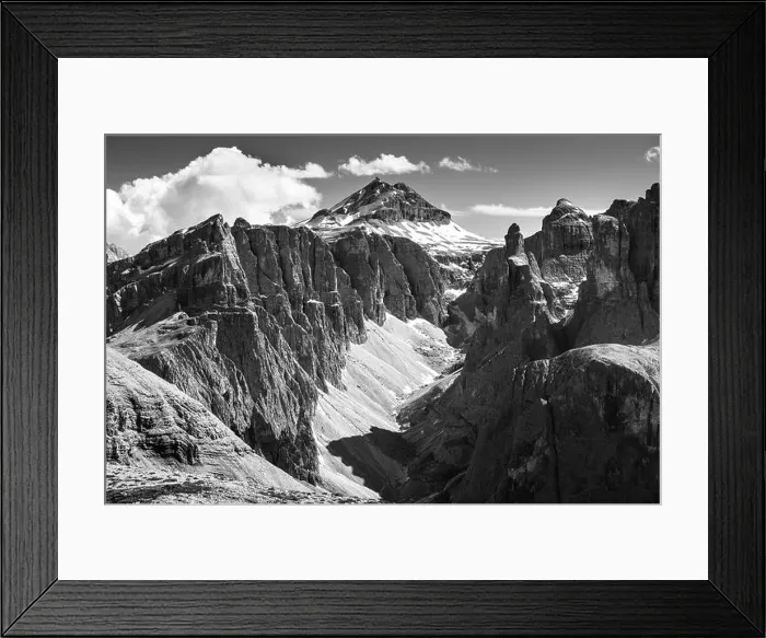 Framed Print : View on the Sella mountain group Framed Print : View on the Sella mountain group