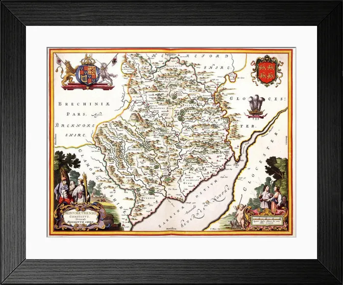 Framed Print : Nederlands: In 1645 bracht Joan Blaeu (1598-1673) met veel succes een atlas van Engeland op de markt Framed Print : Nederlands: In 1645 bracht Joan Blaeu (1598-1673) met veel succes een atlas van Engeland op de markt
