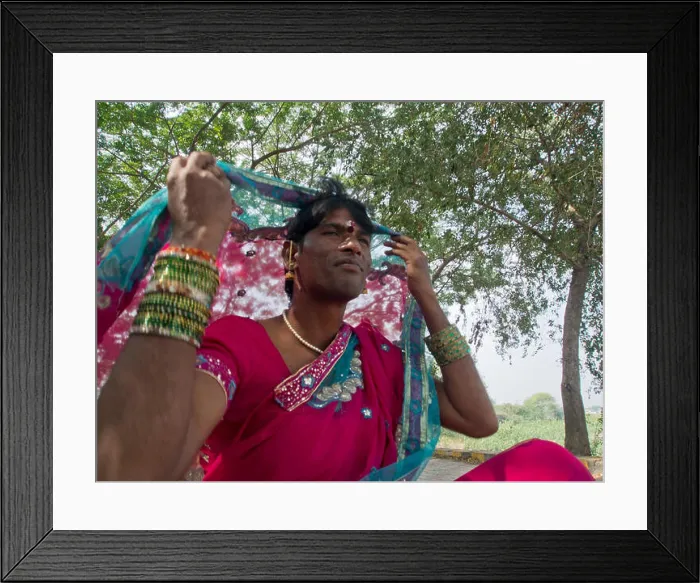 Framed Print : Transgender sex worker in a town in Andhra Pradesh, India Framed Print : Transgender sex worker in a town in Andhra Pradesh, India