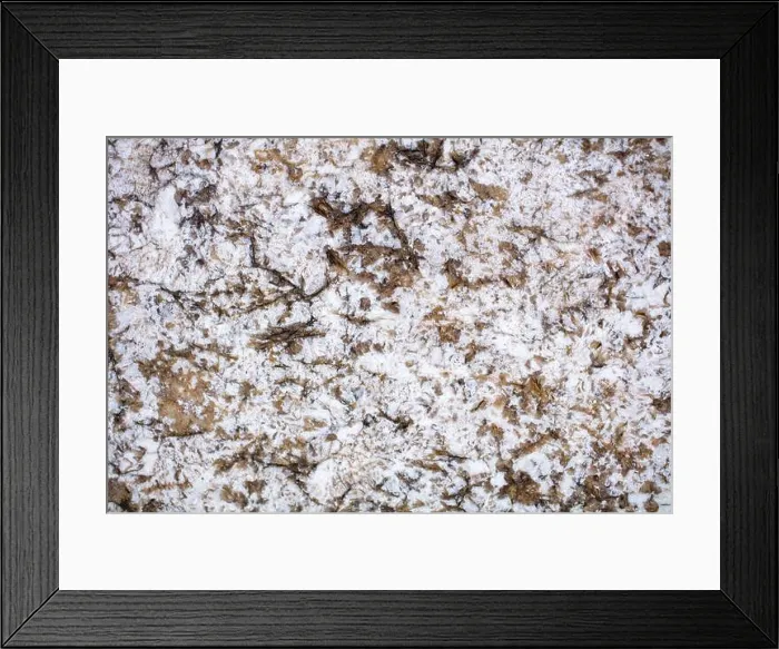 Framed Print : Natural stone texture, BIANCO ANTICO granite slab, milky color with dark brown additions Framed Print : Natural stone texture, BIANCO ANTICO granite slab, milky color with dark brown additions