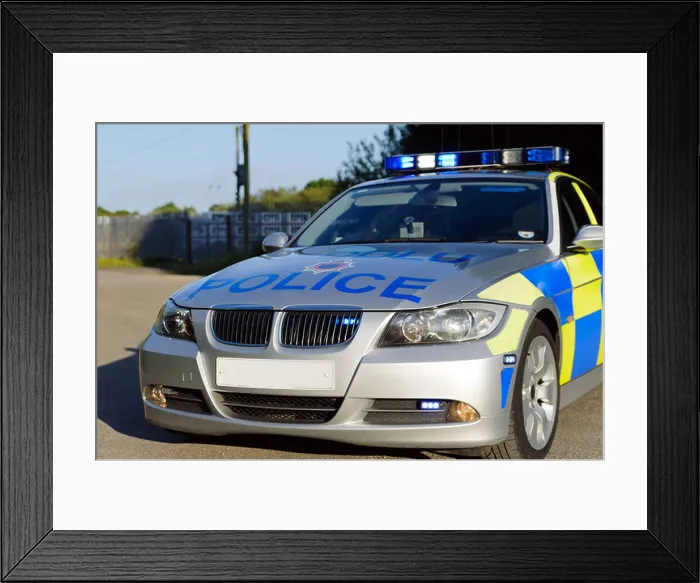 Framed Print : UK Police Traffic Vehicle Framed Print : UK Police Traffic Vehicle