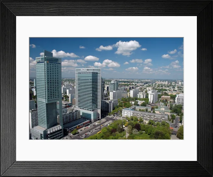 Framed Print : Intercontinental hotel in Warsaw on a left side and Warsaw Financial Center (right) Framed Print : Intercontinental hotel in Warsaw on a left side and Warsaw Financial Center (right)