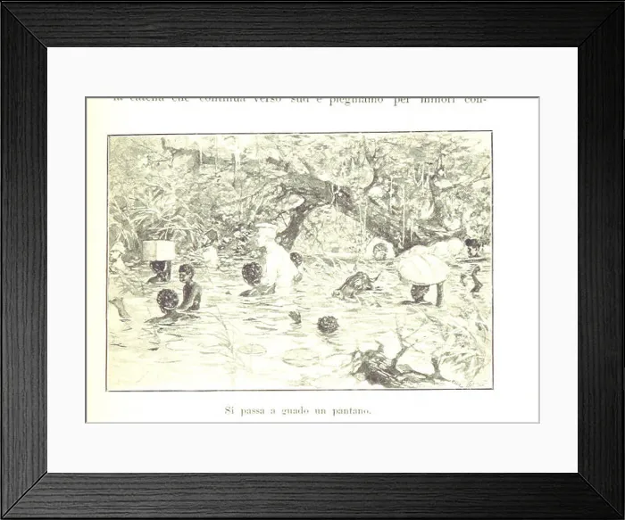 Framed Print : This image from Dieci anni in Equatoria e ritorno con Emin Pascia features illustrations