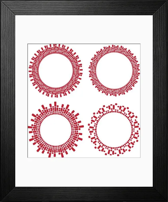 Framed Print : Set of 4 round frames Framed Print : Set of 4 round frames