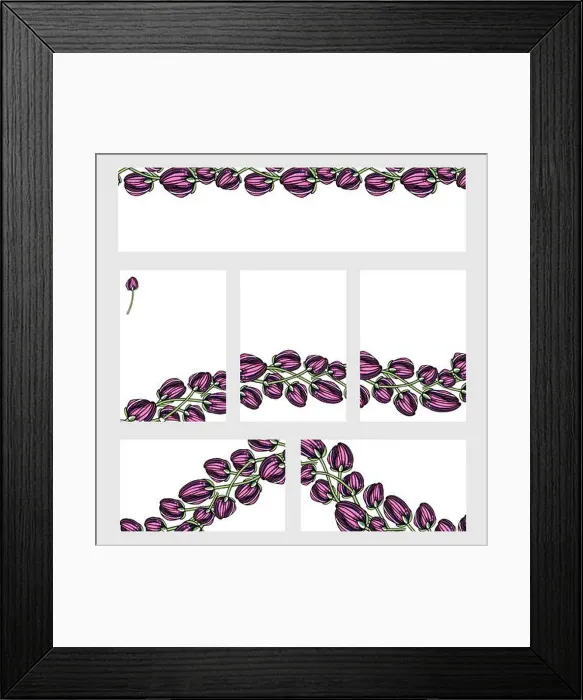 Framed Print : bright vector collection of business cards, envelopes flower frame with decorative colored flowers Framed Print : bright vector collection of business cards, envelopes flower frame with decorative colored flowers