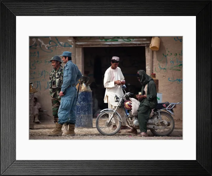 Framed Print : Afghan National Police Lt Framed Print : Afghan National Police Lt