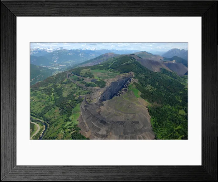 Framed Print : aerial, Teck Coal mine, Sparwood, BC Framed Print : aerial, Teck Coal mine, Sparwood, BC