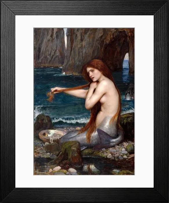 Framed Print : A Mermaid by John William Waterhouse (1849-1917), oil on canvas, 1900 Framed Print : A Mermaid by John William Waterhouse (1849-1917), oil on canvas, 1900