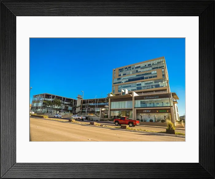 Framed Print : Grand Kino Hermosillo, facade of a commercial plaza building Framed Print : Grand Kino Hermosillo, facade of a commercial plaza building