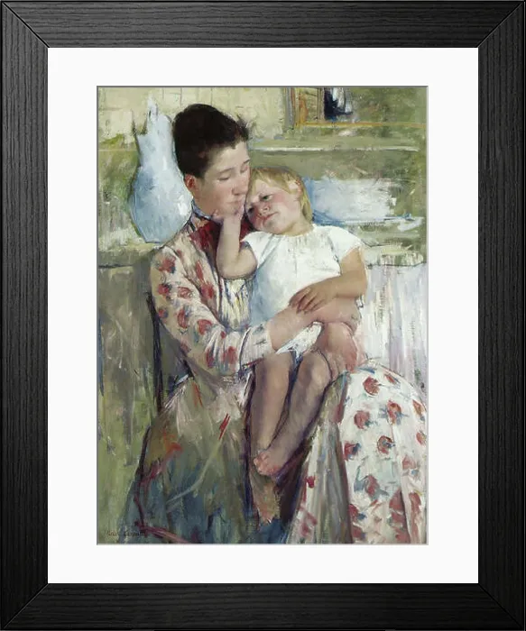 Framed Print : Mary Cassatt’s Mother and Child from 1890 depicts the intimate bond between a mother and her child Framed Print : Mary Cassatt’s Mother and Child from 1890 depicts the intimate bond between a mother and her child
