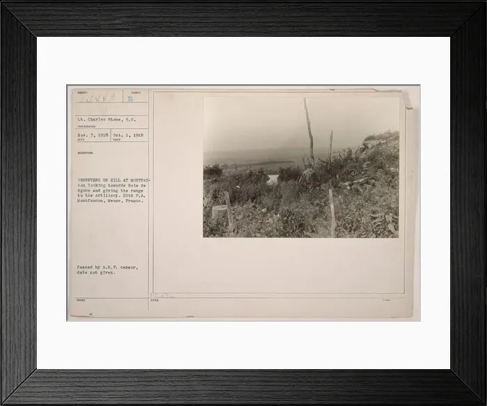 Framed Print : Observers on a hill in Montfaucon Framed Print : Observers on a hill in Montfaucon