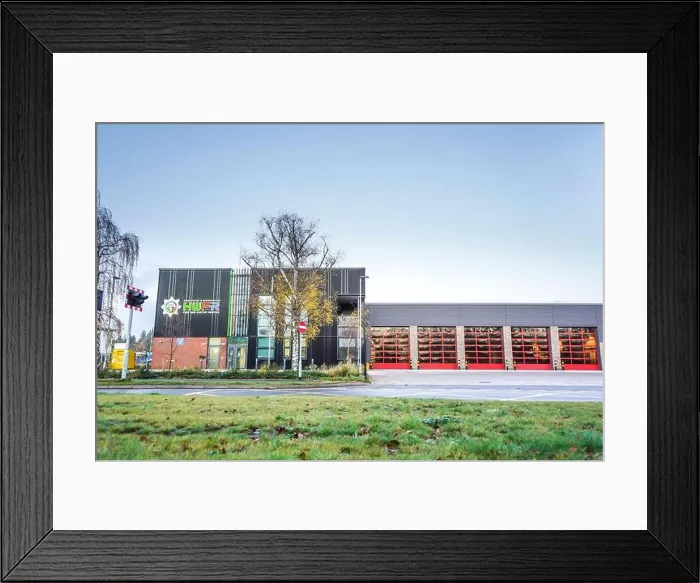 Framed Print : New Kidderminster fire station building of the Hereford and Worcester fire and rescue service Framed Print : New Kidderminster fire station building of the Hereford and Worcester fire and rescue service