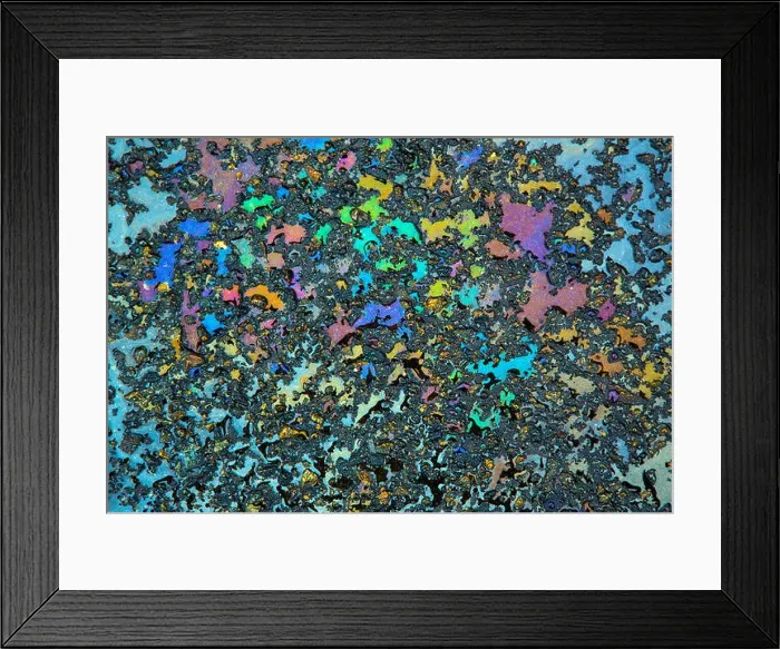 Framed Print : A collage of spectral color formed by motor oil and rain water on an asphalt road Framed Print : A collage of spectral color formed by motor oil and rain water on an asphalt road