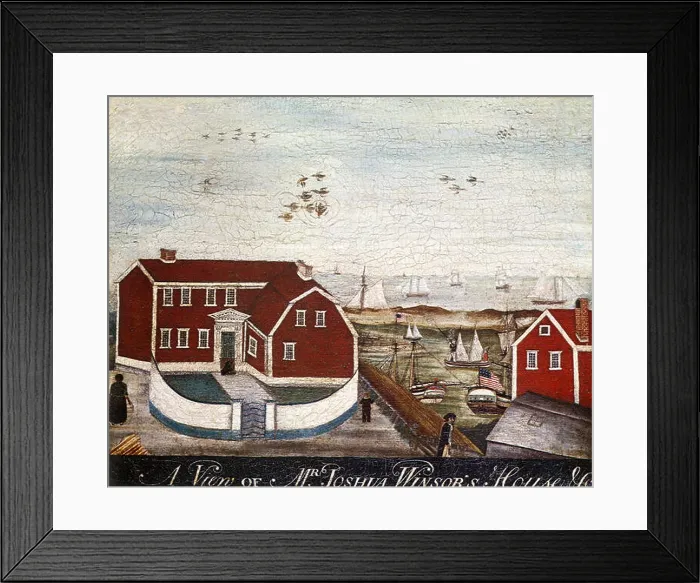 Framed Print : A View of Mr. Joshua Winsor's House Framed Print : A View of Mr. Joshua Winsor's House