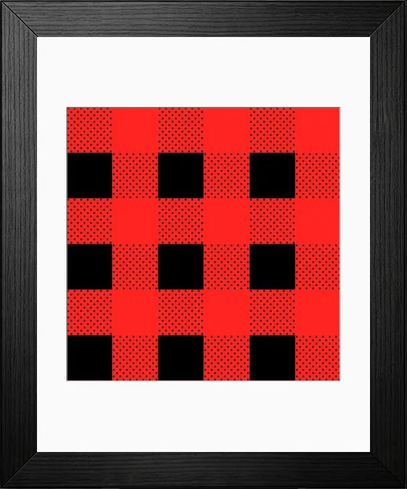 Framed Print : Buffalo plaid seamless pattern with BLACK lines Framed Print : Buffalo plaid seamless pattern with BLACK lines