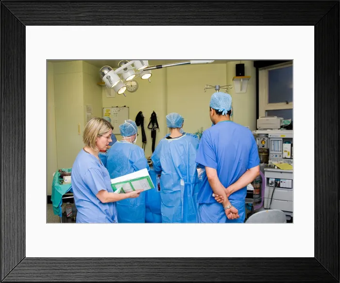 Framed Print : Surgeons in surgery room Framed Print : Surgeons in surgery room